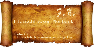 Fleischhacker Norbert névjegykártya